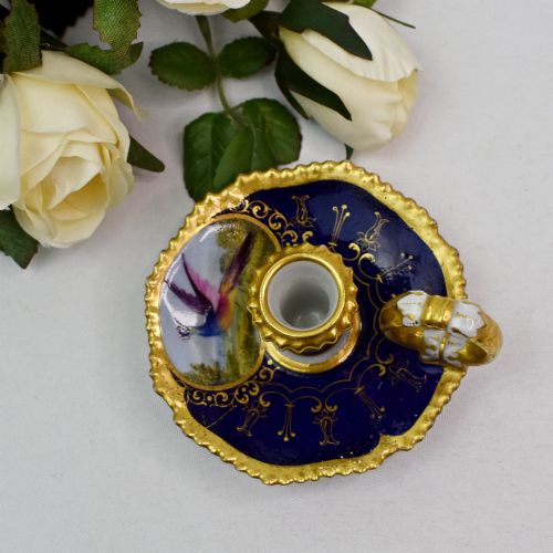 MINIATURE FLIGHT BARR BARR WORCESTER PORCELAIN CHAMBERSTICK CIRCA 1820 - ADDITIONAL PHOTO 2