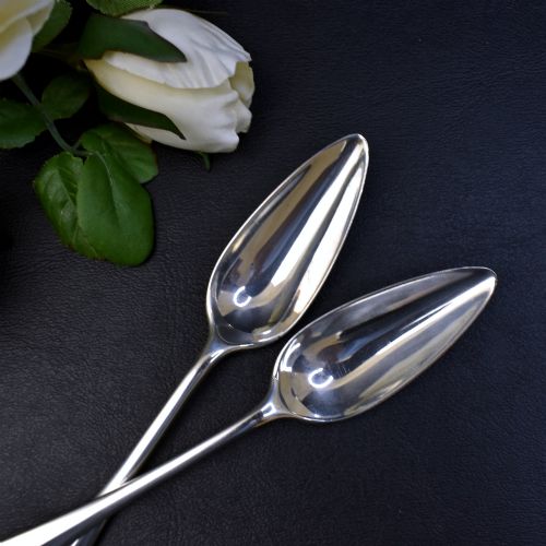 SET OF SIX SCOTTISH SILVER GRAPEFRUIT SPOONS BY HAMILTON INCHES EDINBURGH 1923 - ADDITIONAL PHOTO 3