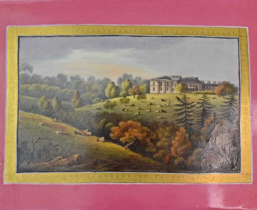 Fine Topographical Tray Doe & Rogers, Chamberlain Worcester, c1830 View III