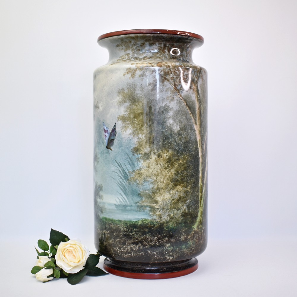 Spectacular French Barluet et Cie Creil et Montereau G. Lemonnier Earthenware Vase  c1876 View IV