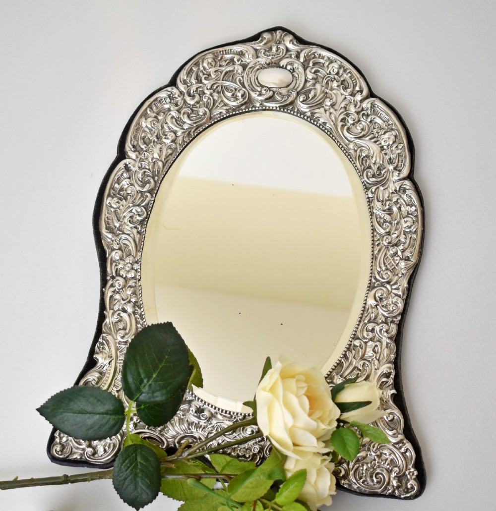 Large Edwardian Dressing Table Silver Easel Mirror, H.Matthews, 1909 View XXI
