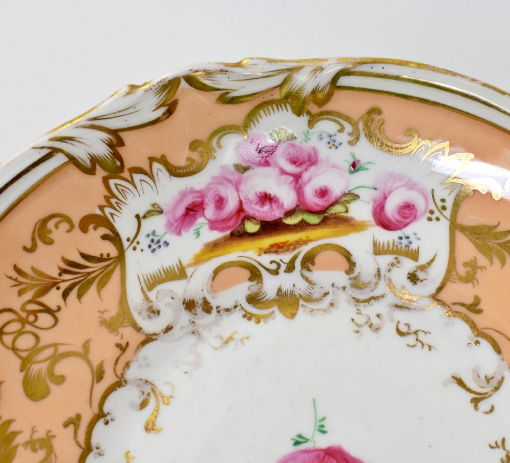 Fine Coalport Cecil Jones Tea & Coffee True Trio, c.1840 View X