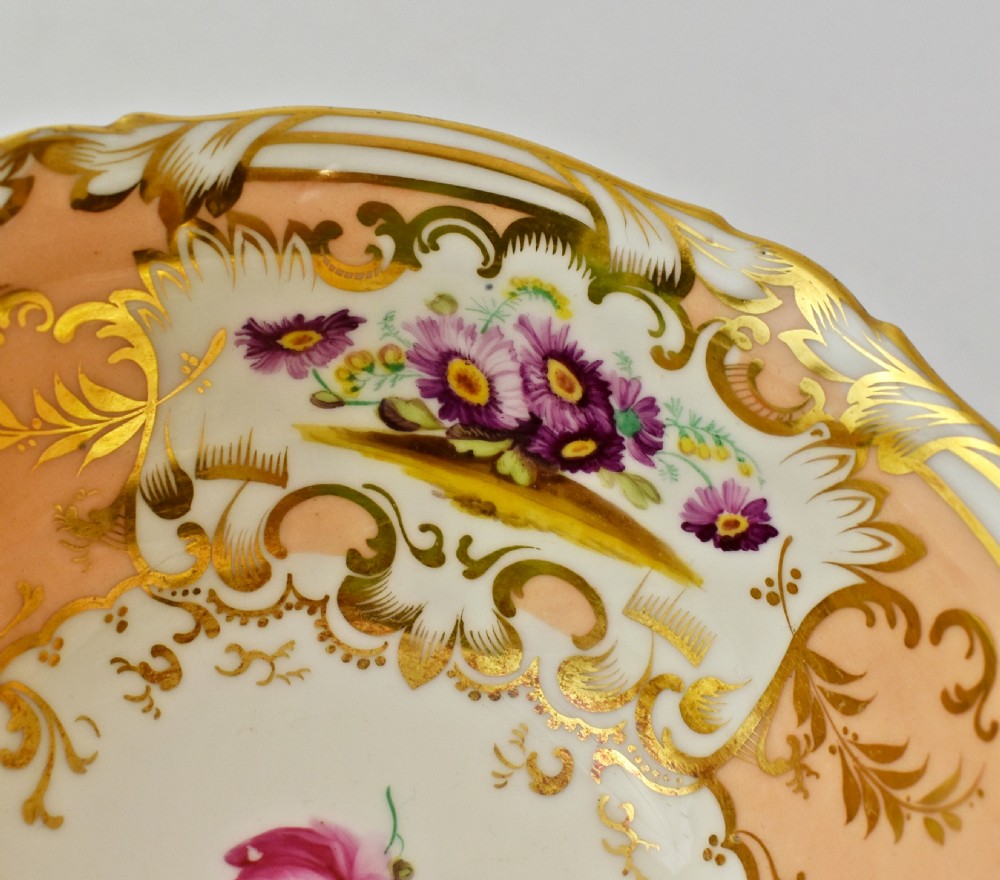 Fine Coalport Cecil Jones Tea & Coffee True Trio, c.1840 View XV