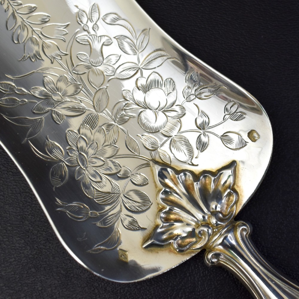 Elegant Mid-19th Century French 950 Silver Pastry Server – Philippe Berthier View IV
