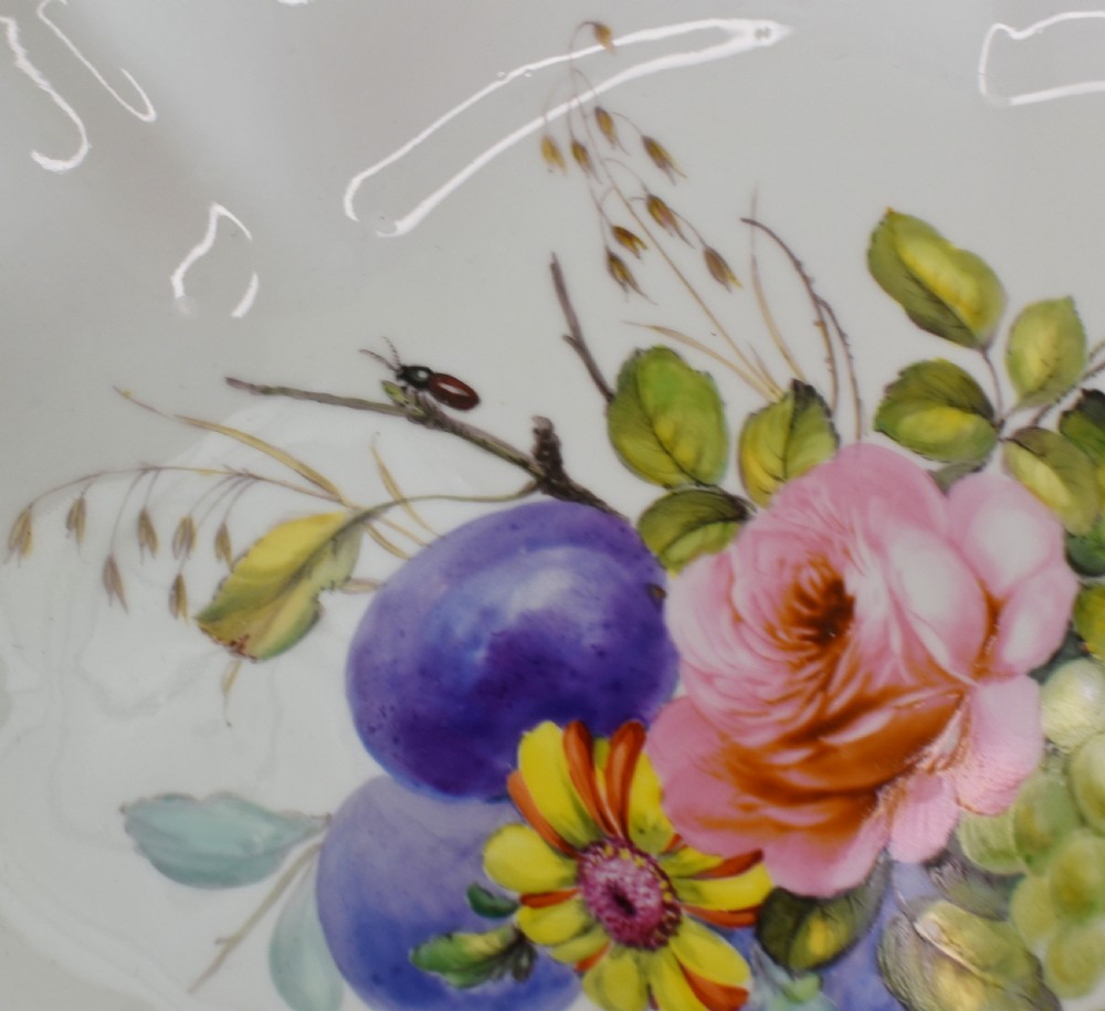 Fine Sampson Hancock Derby porcelain dessert dish, Signed W.E. Mosley, c 1900 View VII