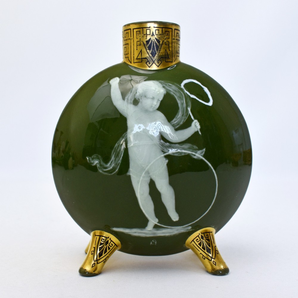 Antique Moore Brothers Pâte-sur-Pâte Vase – Henry Saunders, c.1880