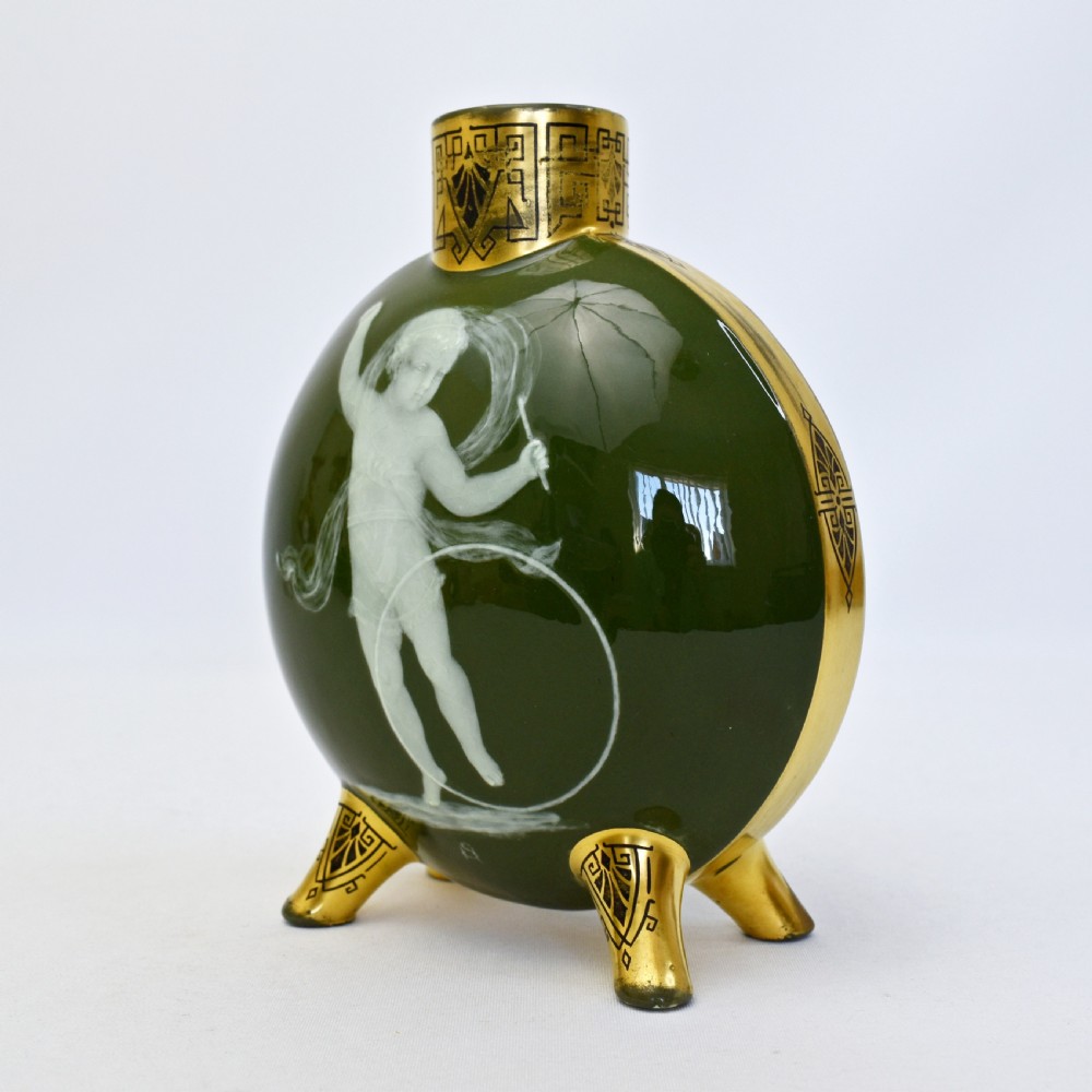 Antique Moore Brothers Pâte-sur-Pâte Vase – Henry Saunders, c.1880 View II