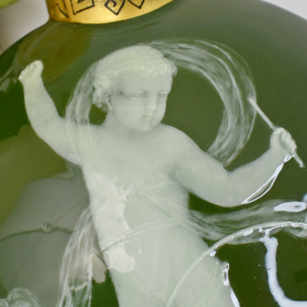 Antique Moore Brothers Pâte-sur-Pâte Vase – Henry Saunders, c.1880 View VIII