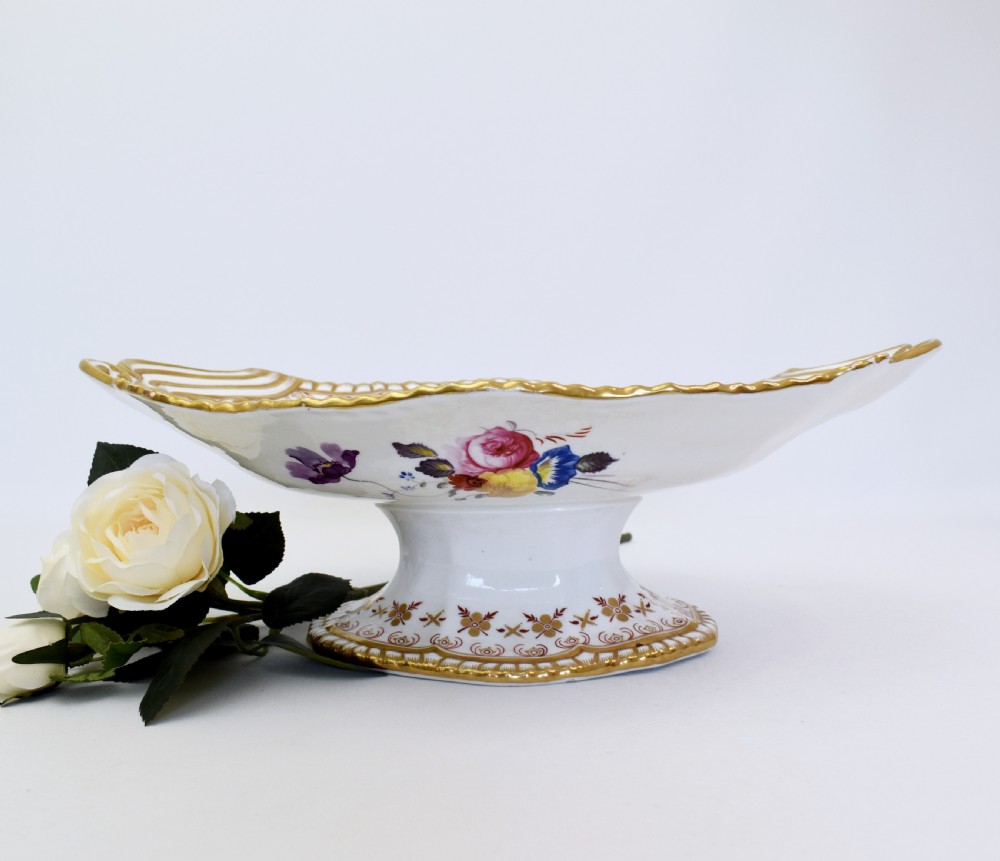 Early 19th Century Spode Botanical Dessert Service for 12, Felspar Porcelain View V
