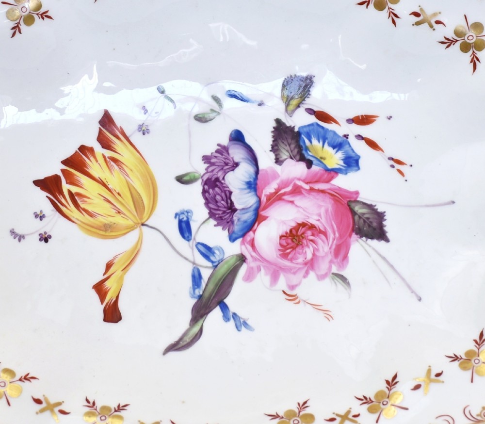 Early 19th Century Spode Botanical Dessert Service for 12, Felspar Porcelain View VI