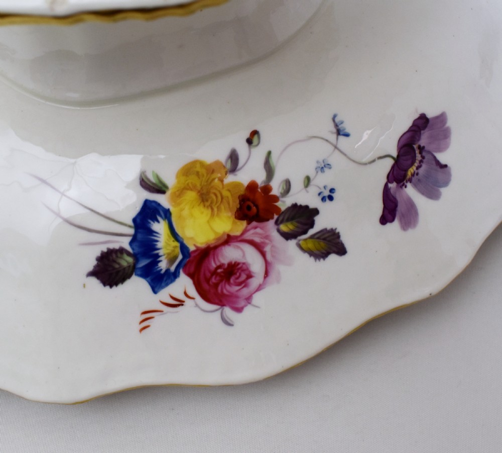 Early 19th Century Spode Botanical Dessert Service for 12, Felspar Porcelain View VIII