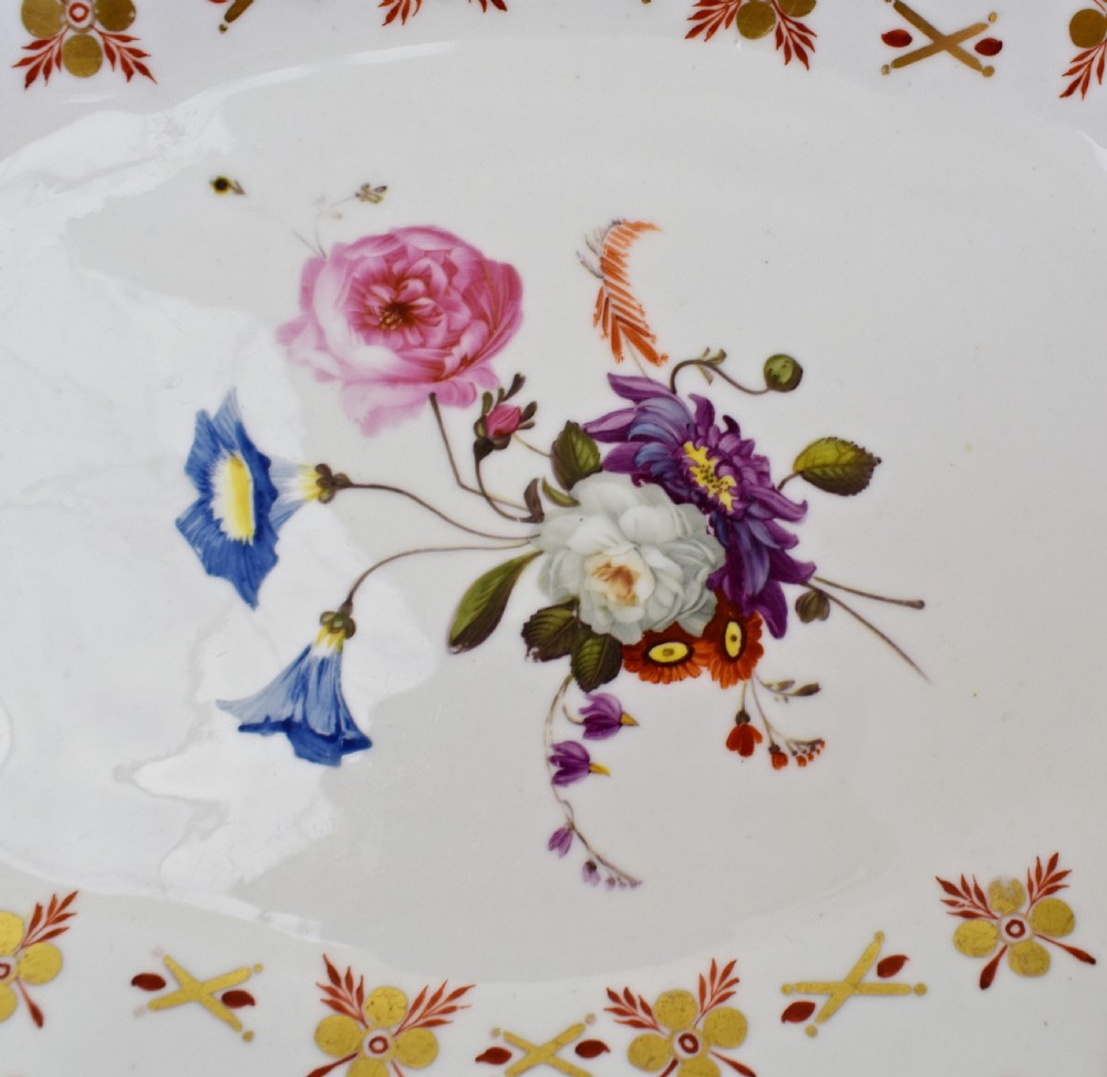 Early 19th Century Spode Botanical Dessert Service for 12, Felspar Porcelain View XI