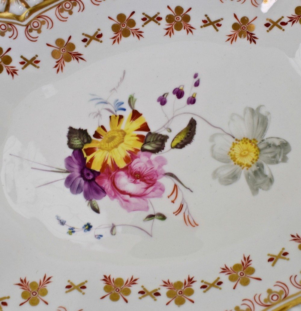 Early 19th Century Spode Botanical Dessert Service for 12, Felspar Porcelain View XIII