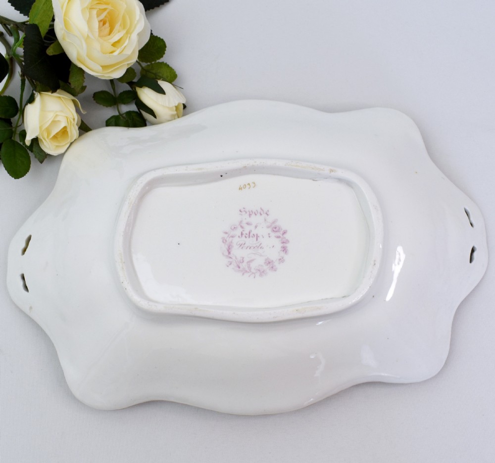 Early 19th Century Spode Botanical Dessert Service for 12, Felspar Porcelain View XVI