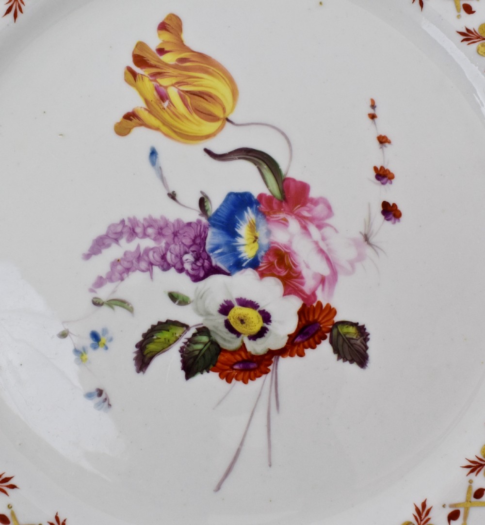 Early 19th Century Spode Botanical Dessert Service for 12, Felspar Porcelain View XXIII
