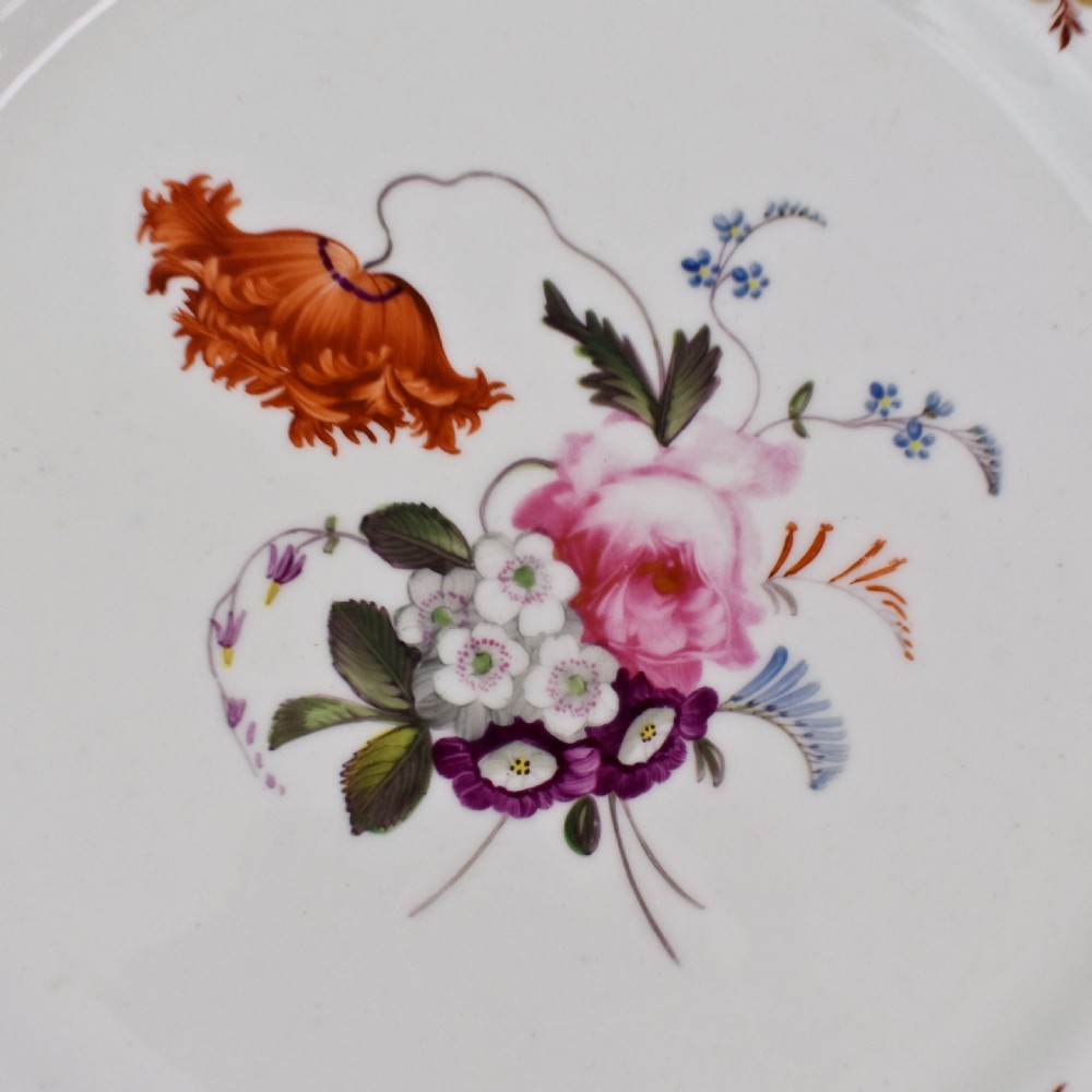 Early 19th Century Spode Botanical Dessert Service for 12, Felspar Porcelain View XXVII