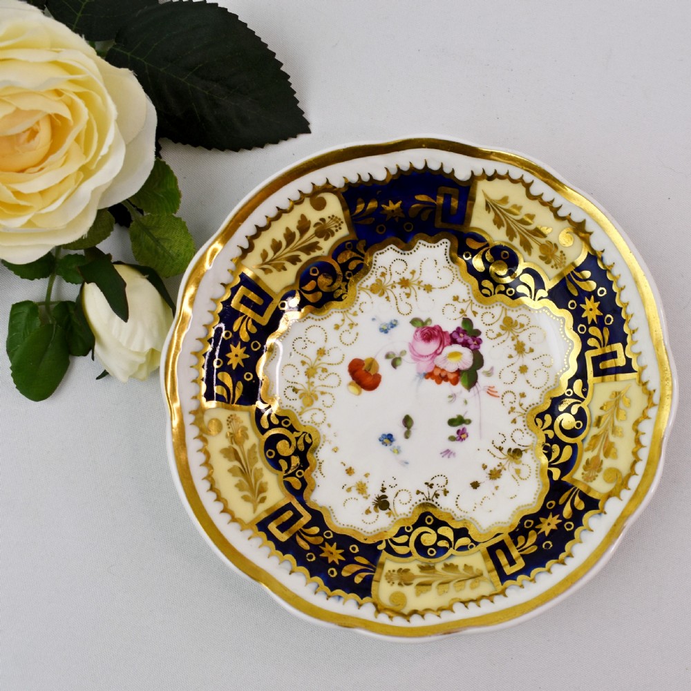 Samuel Alcock “Melting Snow” Tea Cup and Saucer Duo, Hand-Painted, c.1825 #2 View V