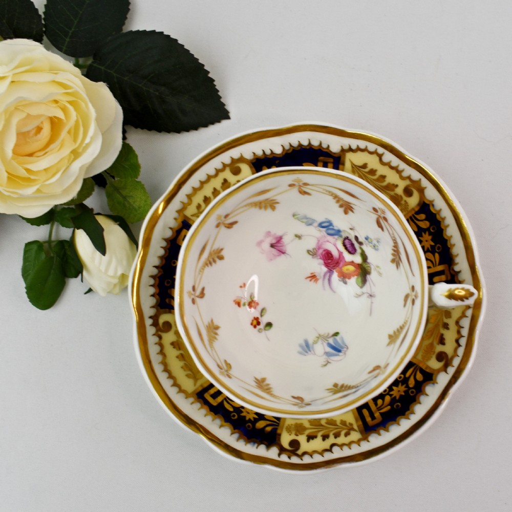 Samuel Alcock “Melting Snow” Tea Cup and Saucer Duo, Hand-Painted, c.1825 #2 View VI