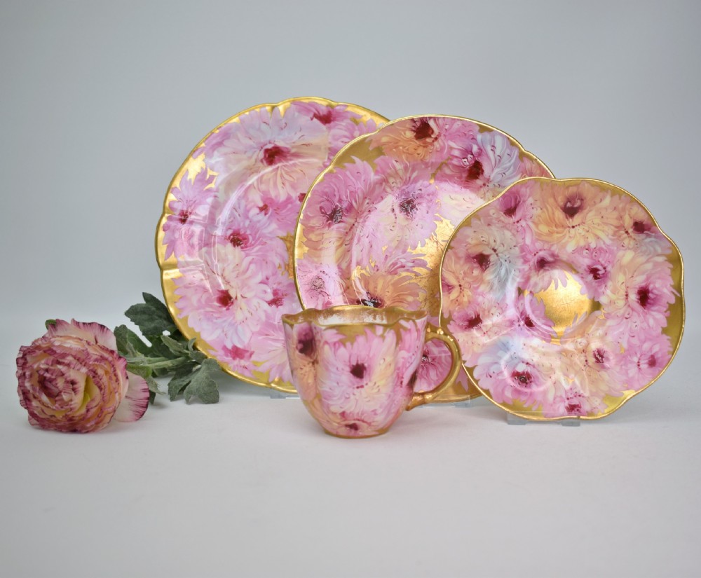 A Rare Hammersley Hand-Painted Chrysanthemum Breakfast Set, c.1887–1912