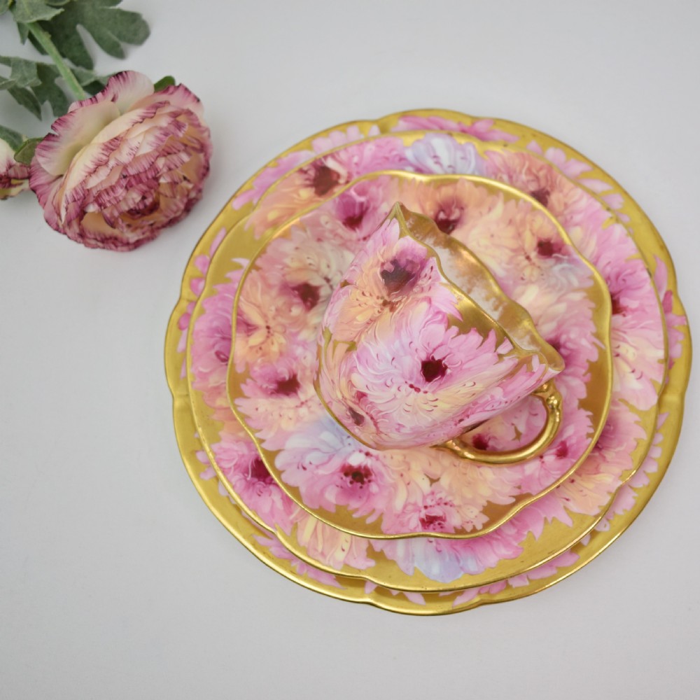 A Rare Hammersley Hand-Painted Chrysanthemum Breakfast Set, c.1887–1912 View II