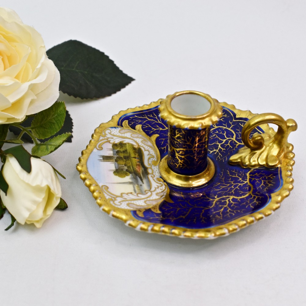 Fine Antique Flight Barr Barr Worcester Porcelain Taperstick Candlestick c.1820