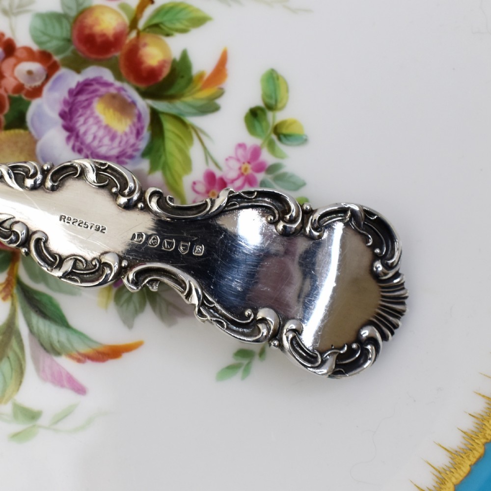 Antique Victorian Cake Serving Set in Original Box, Lee & Wigfull Sheffield, Silver Plated View VII
