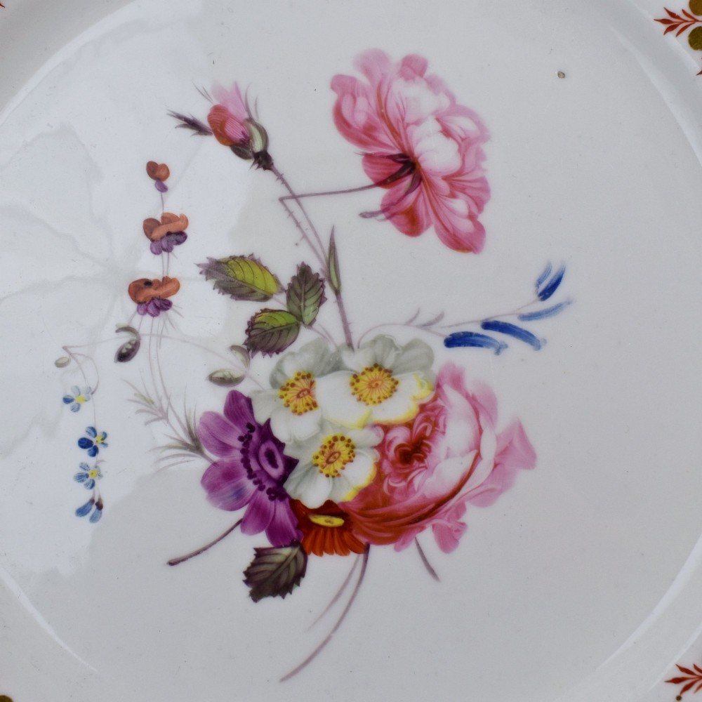 Pair of Spode Felspar Porcelain Dessert Plates, Pattern 4033, c.1825-30 View III