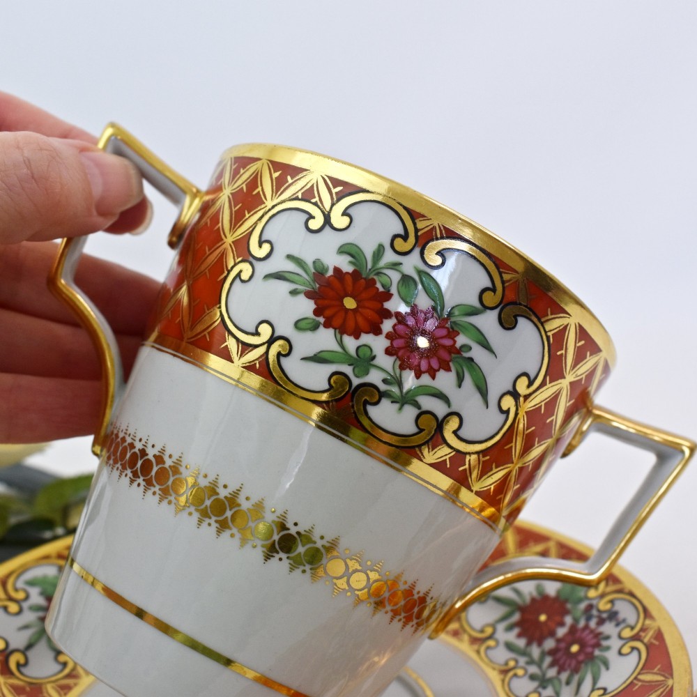 Fine Barr, Flight & Barr Worcester Porcelain Caudle / Chocolate Cup, Cover & Stand, c.1807–1813 View VI