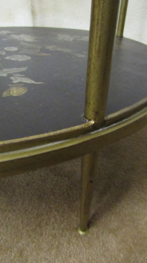 DECORATIVE LAQUERED BRASS TABLE - ADDITIONAL PHOTO 3