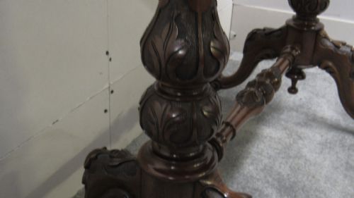 WALNUT VICTORIAN CARD TABLE - ADDITIONAL PHOTO 5