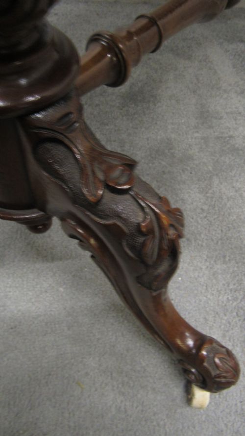 WALNUT VICTORIAN CARD TABLE - ADDITIONAL PHOTO 9