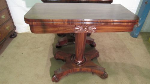 PAIR OF MAHOGANY LATE GEORGIAN CARD TABLES - ADDITIONAL PHOTO 1