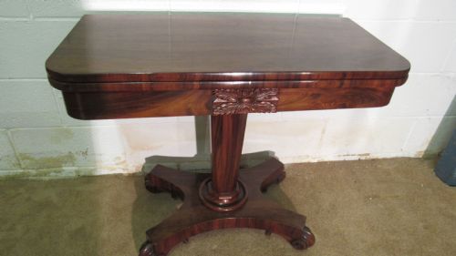 PAIR OF MAHOGANY LATE GEORGIAN CARD TABLES - ADDITIONAL PHOTO 6