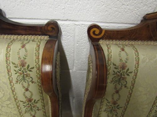 PAIR UPHOLSTERED ARM CHAIRS - ADDITIONAL PHOTO 10