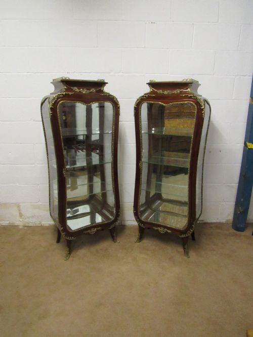 superb pair of ormolu mounted 19thc vitrines - CATEGORY: ANTIQUE CABINETS - DATED 19TH CENTURY