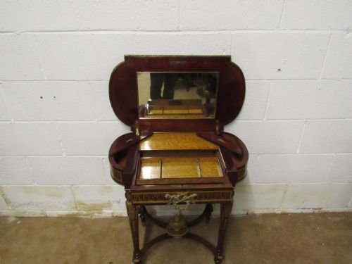 SUPERB MARQUETRY LADIES JEWELRY AND VANITY TABLE - ADDITIONAL PHOTO 10