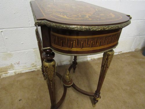 SUPERB MARQUETRY LADIES JEWELRY AND VANITY TABLE - ADDITIONAL PHOTO 12