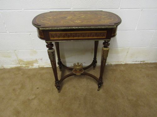 SUPERB MARQUETRY LADIES JEWELRY AND VANITY TABLE - ADDITIONAL PHOTO 13