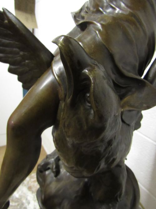 BRONZE LADY ON A EAGLE H LEVASSEUR - ADDITIONAL PHOTO 3