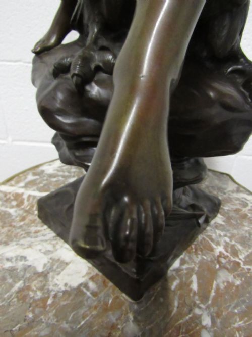 BRONZE LADY ON A EAGLE H LEVASSEUR - ADDITIONAL PHOTO 5