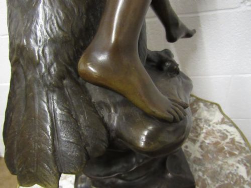 BRONZE LADY ON A EAGLE H LEVASSEUR - ADDITIONAL PHOTO 14