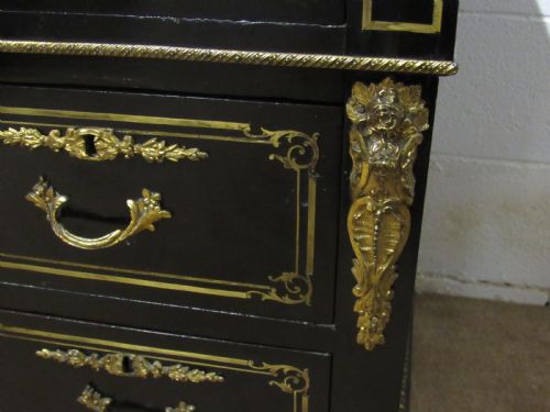 EBONISED ORMOLU MOUNTED DESK - ADDITIONAL PHOTO 4