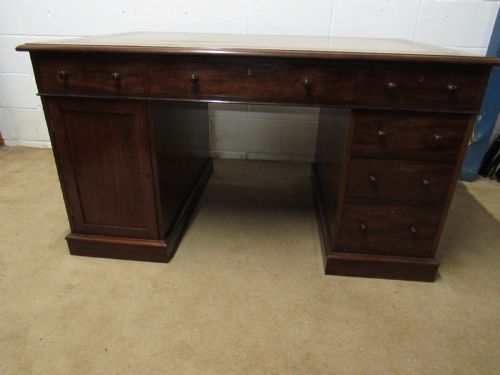 superb early victorian partners desk - CATEGORY: ANTIQUE DESKS - DATED 1850