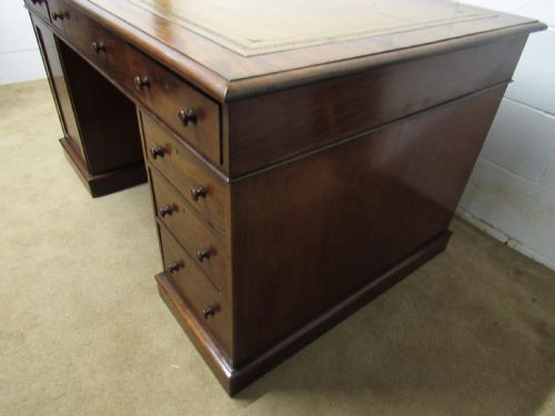 SUPERB EARLY VICTORIAN PARTNERS DESK - ADDITIONAL PHOTO 7