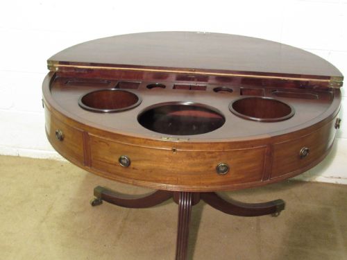 GEORGIAN GENTLEMANS STAND AS A DRUM TABLE - ADDITIONAL PHOTO 5