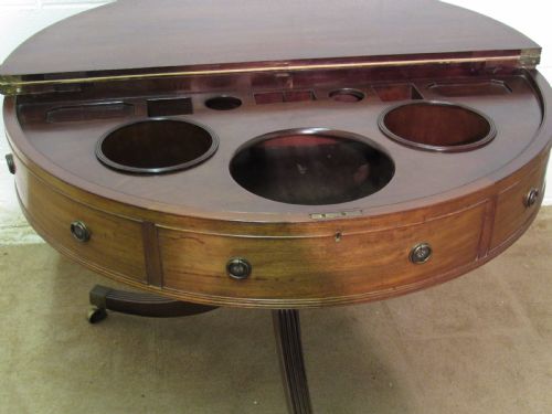 GEORGIAN GENTLEMANS STAND AS A DRUM TABLE - ADDITIONAL PHOTO 8