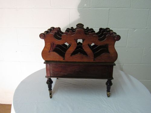 VICTORIAN ROSEWOOD CANTERBURY - ADDITIONAL PHOTO 3
