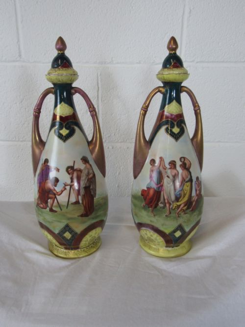PAIR VIENNA VASES - ADDITIONAL PHOTO 4