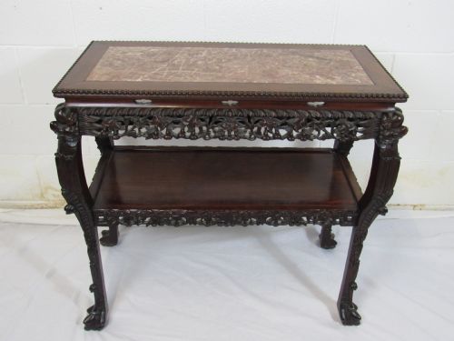chinese carved console table circa 1870 - CATEGORY: ANTIQUE TABLES - DATED VICTORIAN