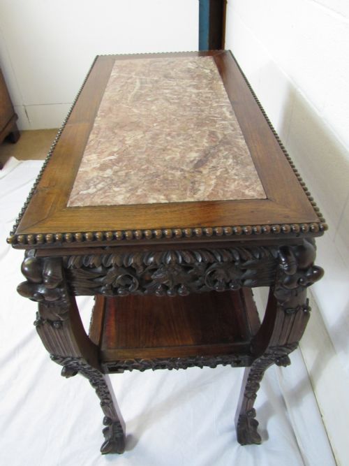 CHINESE CARVED CONSOLE TABLE CIRCA 1870 - ADDITIONAL PHOTO 2